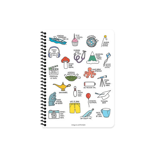 Keskin 500528-99 Hisli Şeyler 16.5X22.5 80Yp Çizgili Stickerli Def Gözüm Yükseklerde