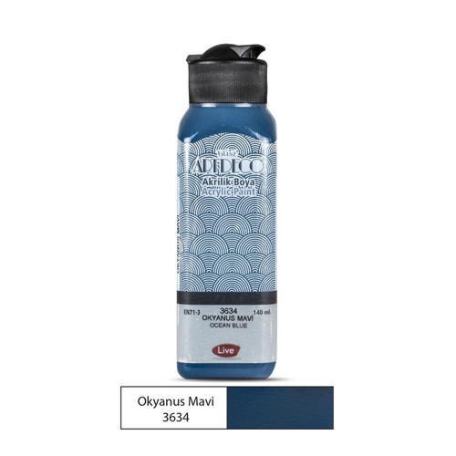 070R-3634 Akrilik Boya 140Ml Okyanus Mavi (12 ADET)