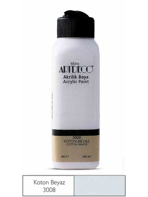 070R-3008 Akrilik Boya 140Ml Koton Beyaz (12 ADET)