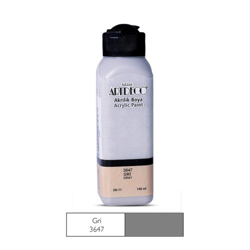 070R-3647 Akrilik Boya 140Ml Gri (12 ADET)