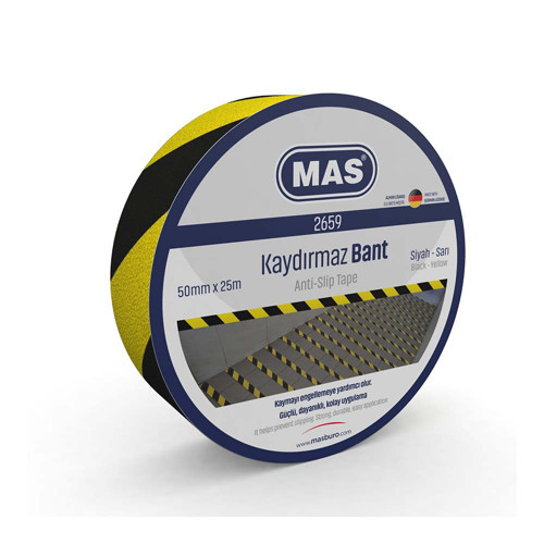 Mas 2659 Kaydırmaz Bant 50Mmx25m Siyah