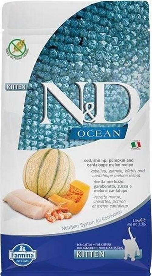 Ocean Morina Balık Karides ve Kavunlu Yavru Kedi Maması 1.5 Kg