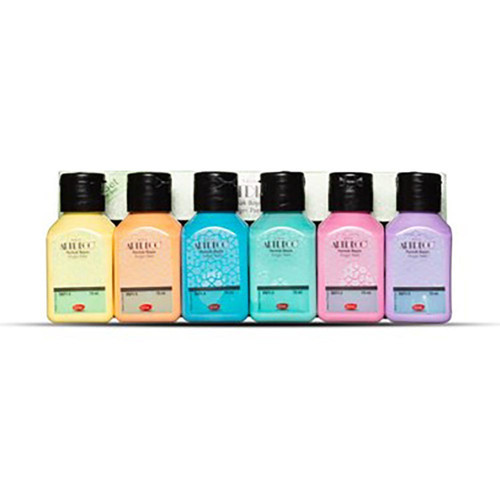 118I-as2 Parmak Boya 6X75ml Set Pastel Renkler