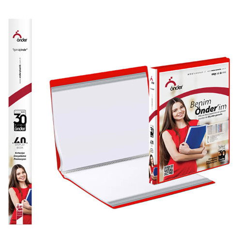 1240-1 A4 Ön Cepli Sunum Dosyası 40Lı Mavi