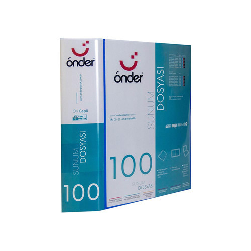 1300-1 A4 Ön Cepli Sunum Dosyası 100Lü Mavi