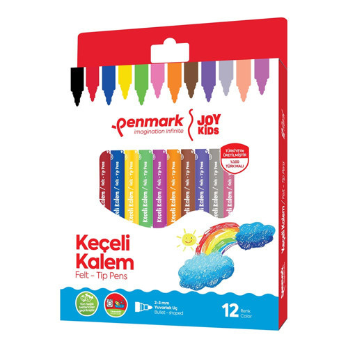 Hs705 12 Süper Yıkanabilir Keçeli Kalem 12Li Set
