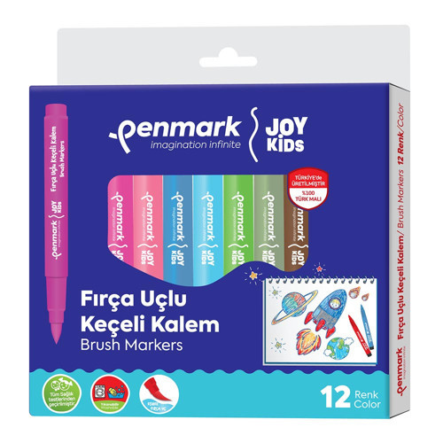 Hs708 12 Süper Yıkanabilir Brush Uçlu Keçeli Kalem 12 Li Set (12 SET)