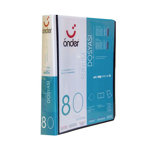 1280-3 A4 Ön Cepli Sunum Dosyası 80Li Siyah