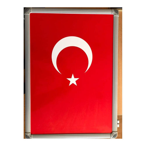 429 35X50 Türk Bayrağı Metal Çerçeve