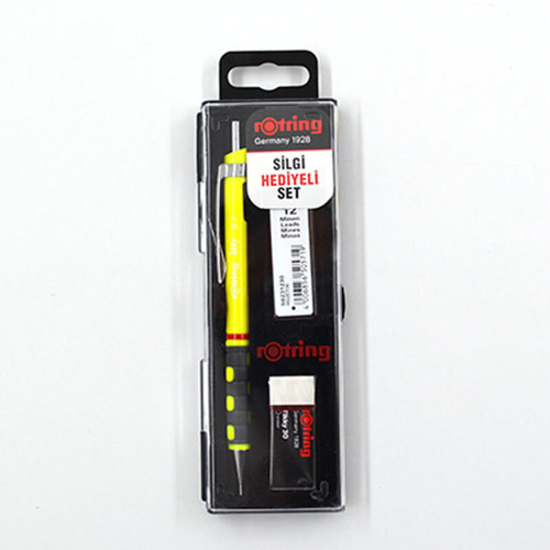 3Lü Okul Seti 07Mm Neon Sarı Versatil+min+silgi