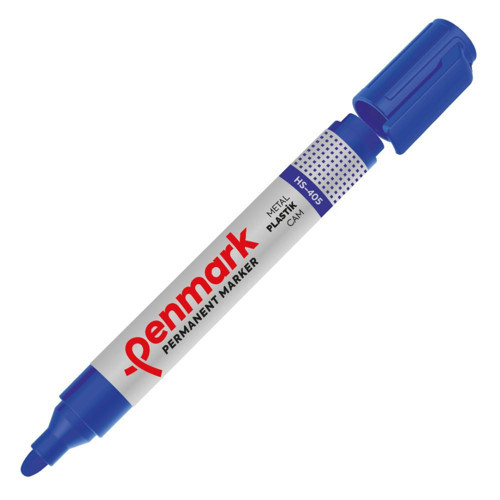 Hs405 02 Permanent Marker Yuvarlak Uç Mavi (12 ADET)