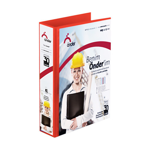2013-2 A4 Firma Klasörü 3Cm 4D Mek Kırmızı