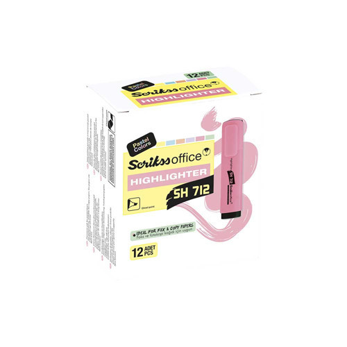 Sh712 Fosforlu Pastel Turuncu 12Li Kt