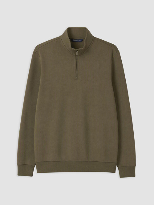 LCWAIKIKI Classic Haki Dik Yaka Erkek Kalın Sweatshirt