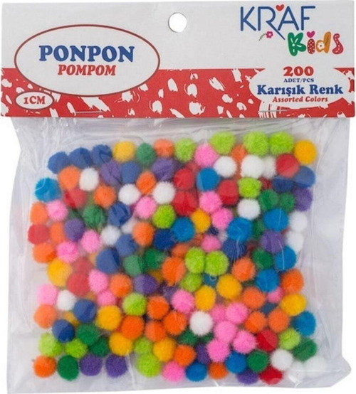 Kids Ponpon 1 Cm 200`Lü