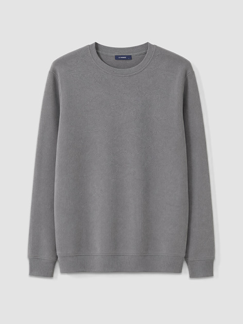 LC WAIKIKI Antrasit Bisiklet Yaka Erkek Sweatshirt