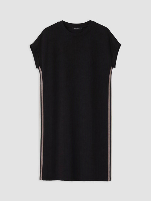 LCW EVERYDAY Siyah Soft Touch Oversize Elbise