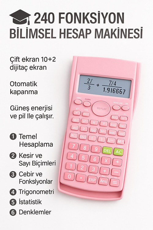 Cl-9364 Digital Pro Hesap Makinesi Renkli