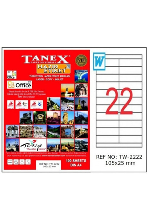 Tw-2222 Lazer Etiket 105X25mm