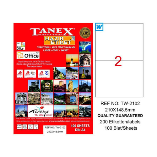 Tw-2102 Lazer Etiket 210X148,5mm