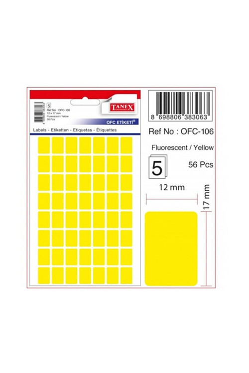 Ofc-106 Ofis Etiketi 12X17 Sarı