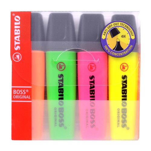 Boss Fosforlu Kalem 70-04 4Lü Set
