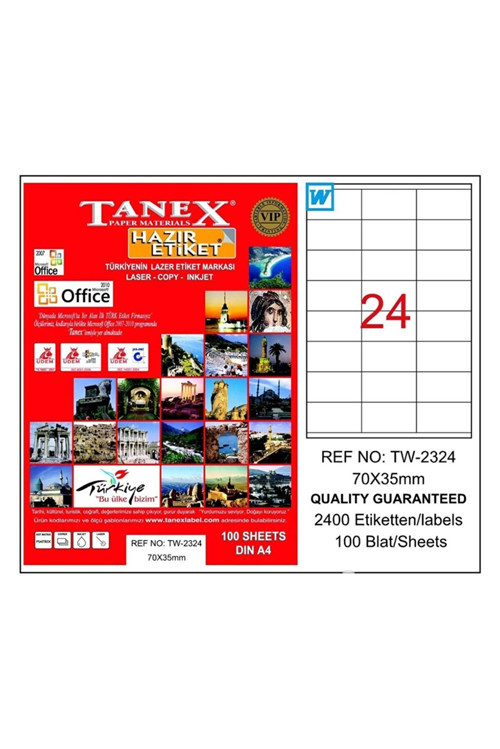 Tw-2324 Lazer Etiket 70X35mm