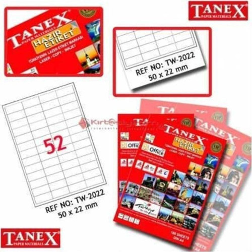 Tw-2022 - 50X22 Mm Laser Etiket 100 Adet