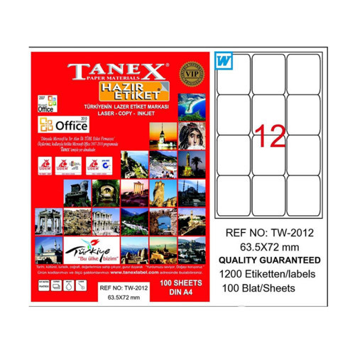 Tw-2012 Lazer Etiket 63,5X72mm