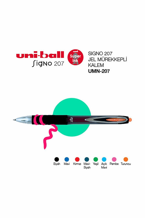 Uni Umn-207 Signo Mekanik Jel Kalem 1Mm Siyah (12 ADET)