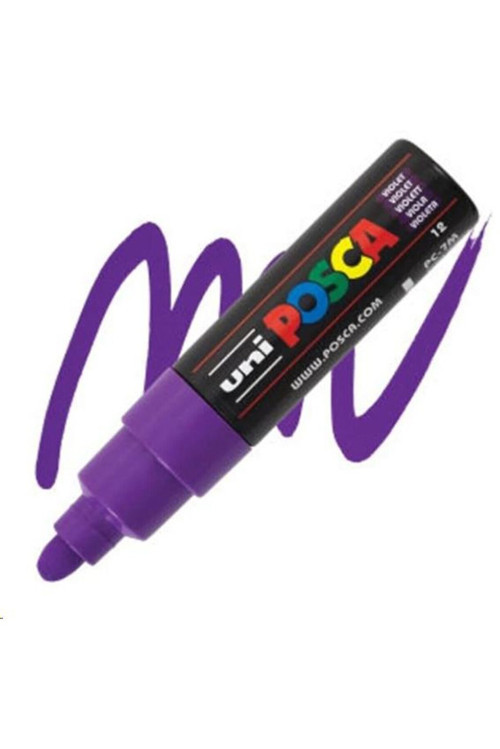 Uni Pc-7m Posca 4.5-5.5 Su Bazlı Poster Markörü Mor (6 ADET)