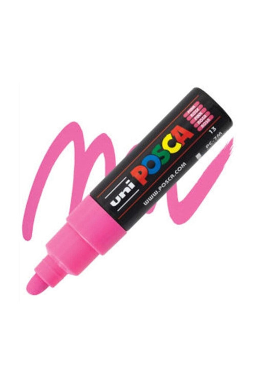 Uni Pc-7m Posca 4.5-5.5 Su Bazlı Poster Markörü Pembe (6 ADET)