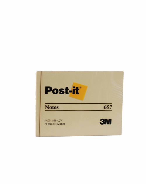 Post-it 657 Not Kağıdı 76X102 100Yp Sarı