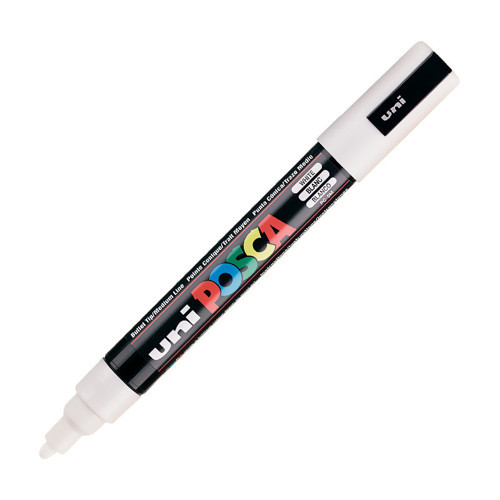 Uni Pc-5m Posca Poster Markörü Beyaz (6 ADET)