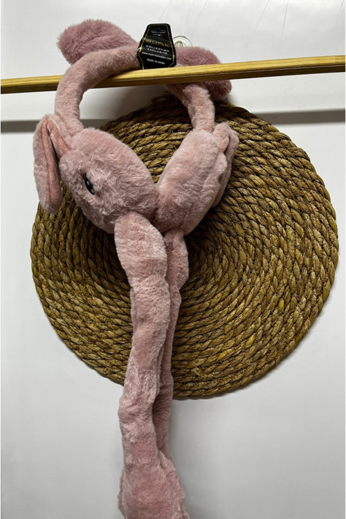 Kulakları Kalkan Hareketli Sesli Peluş Kulaklık Havalı Oynar Kulaklık