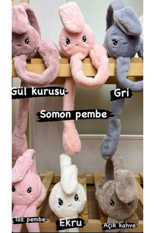 Peluş Hareketli Tavşan Kulaklık Standart