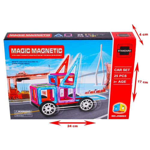 Kızılkaya Jh8882 Magnetık 25 Parça Araba Tekerli