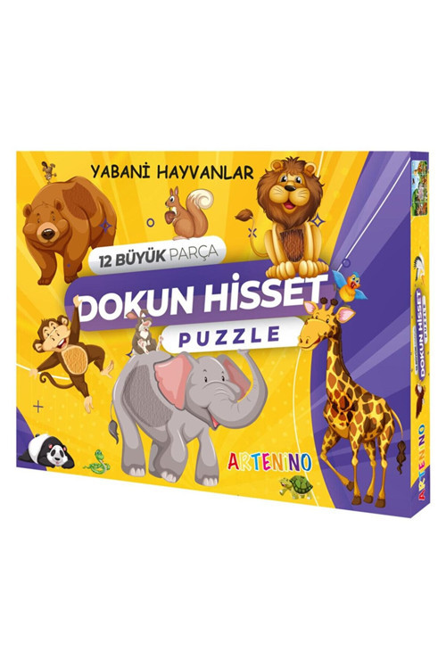 Dokun Hisset Jumbo Puzzle Yabani Hayvanları 12 Prç