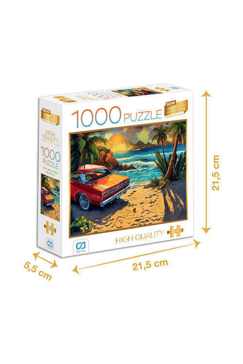 Ca 7093 Puzzle 1000 Parça Sahildeki Araba