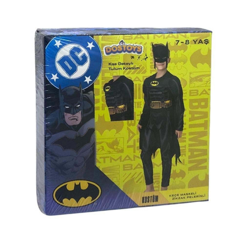 Batman Kaslı Kostüm 7-8 Yaş Kutulu