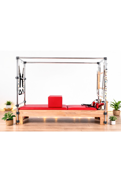 Combo Cadillac Reformer Kırmızı Renk 1. Sınıf Kayın Ağacı