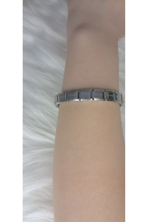 Çelik Charm Silver Bileklik