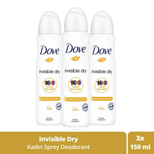 Invisible Dry Kadın Sprey Deodorant 150 ml x 3 Adet
