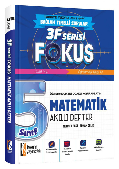 İsem 5. Sınıf Matematik Fokus Akıllı Defter İsem Yayıncılık