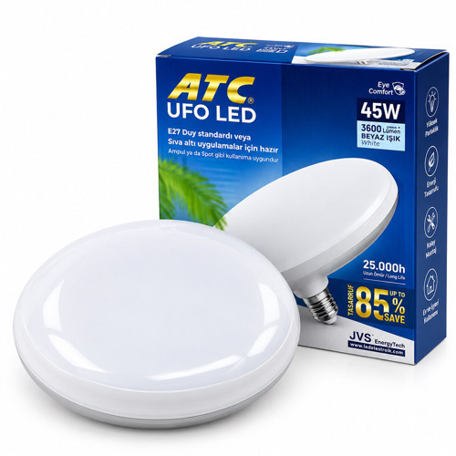 45W E27 UFO TİPİ LED LAMBA AMPUL 6500K - 3600LÜMEN (2818)