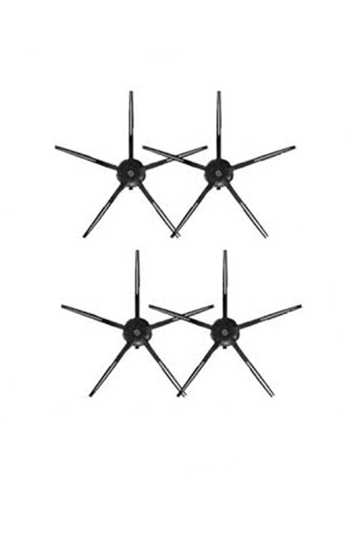 Roborock S5 Max Uyumlu 4 Adet Siyah Yan Fırça