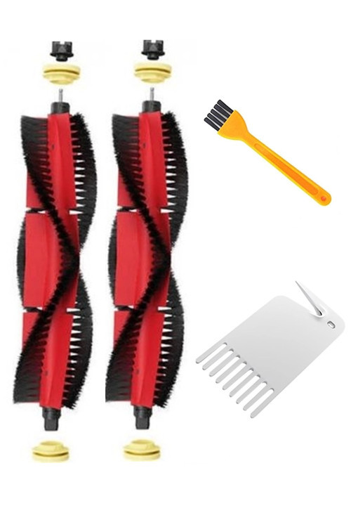 Roborock S6 MaxV Uyumlu 2 Adet Ana Fırça 1 Adet Tarak 1 Adet Fırça