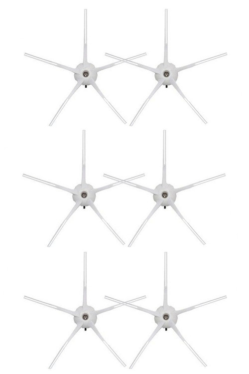 Roborock S7 Sonic Uyumlu 6 Adet Beyaz Yan Fırça