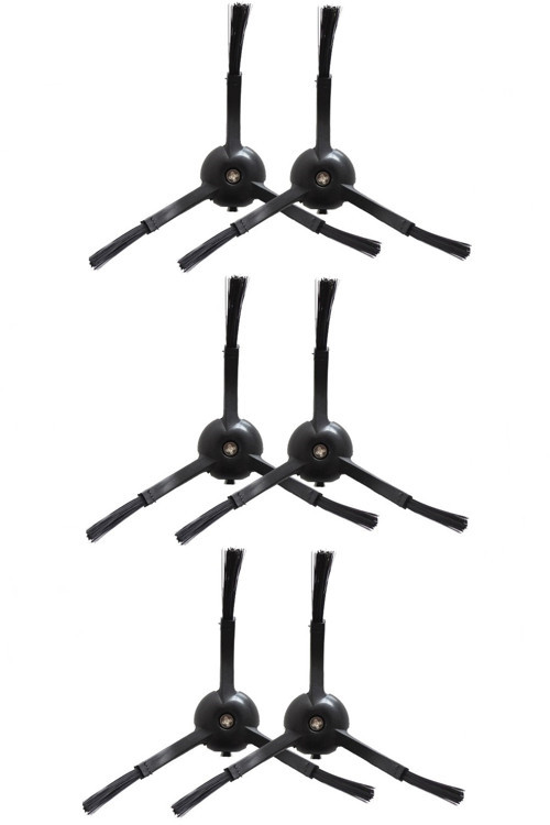 Roborock Q8 & Q8 Max Uyumlu 6 Adet Siyah Yan Fırça