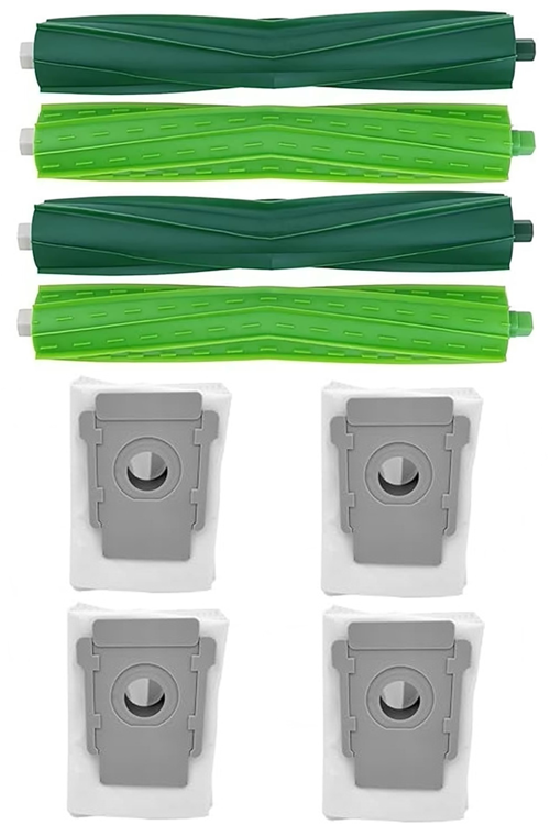 iRobot Roomba i4 i4 + Uyumlu 2 Adet Ana Fırça 4 Adet Toz Torbası